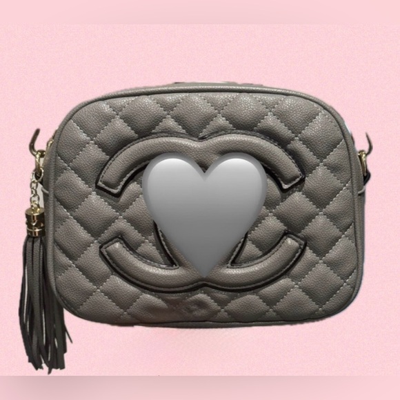 fashion bag Handbags - Lux Gray Quilted Crossbody Bag